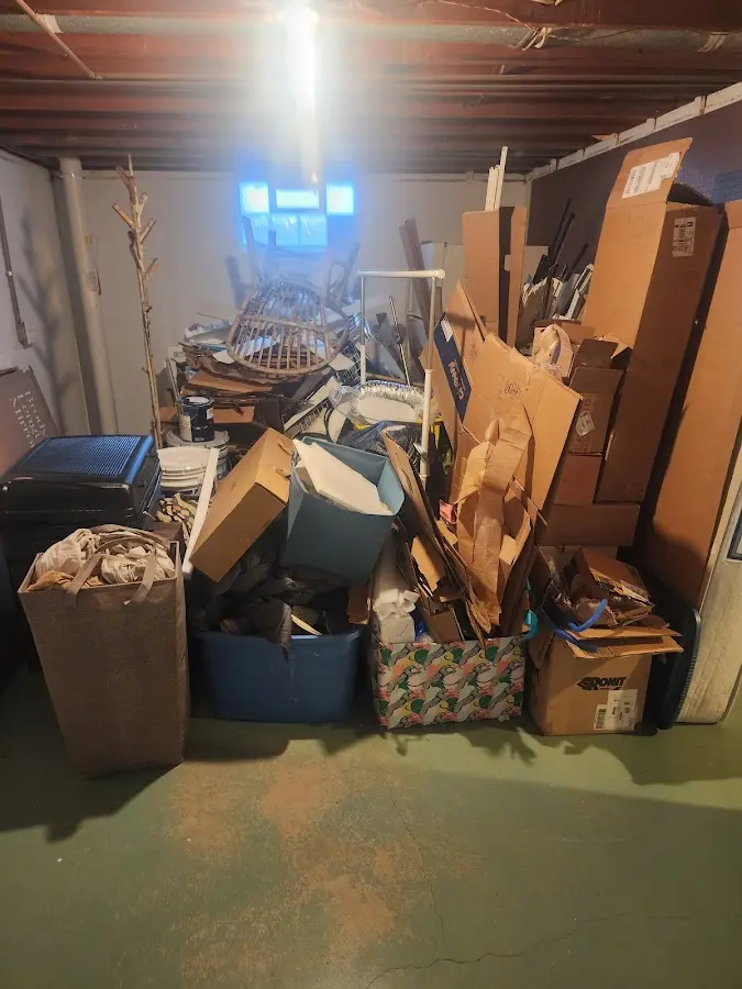 Roll-off dumpster container at job site for Roll Off Dumpster Rental in Virden